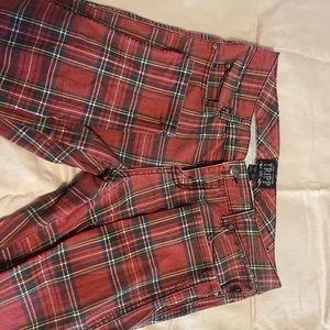 Tripp NYC plaid skinny jeans